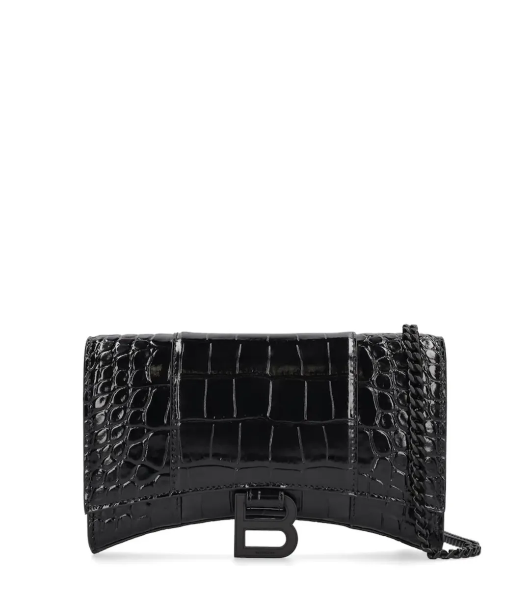 Balenciaga Hourglass on Chain Black  for rent on The Volte - main image