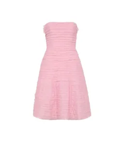 Aje Soundscape Mini Dress in Chalk Pink Size AU 8 for rent on The Volte - image 5