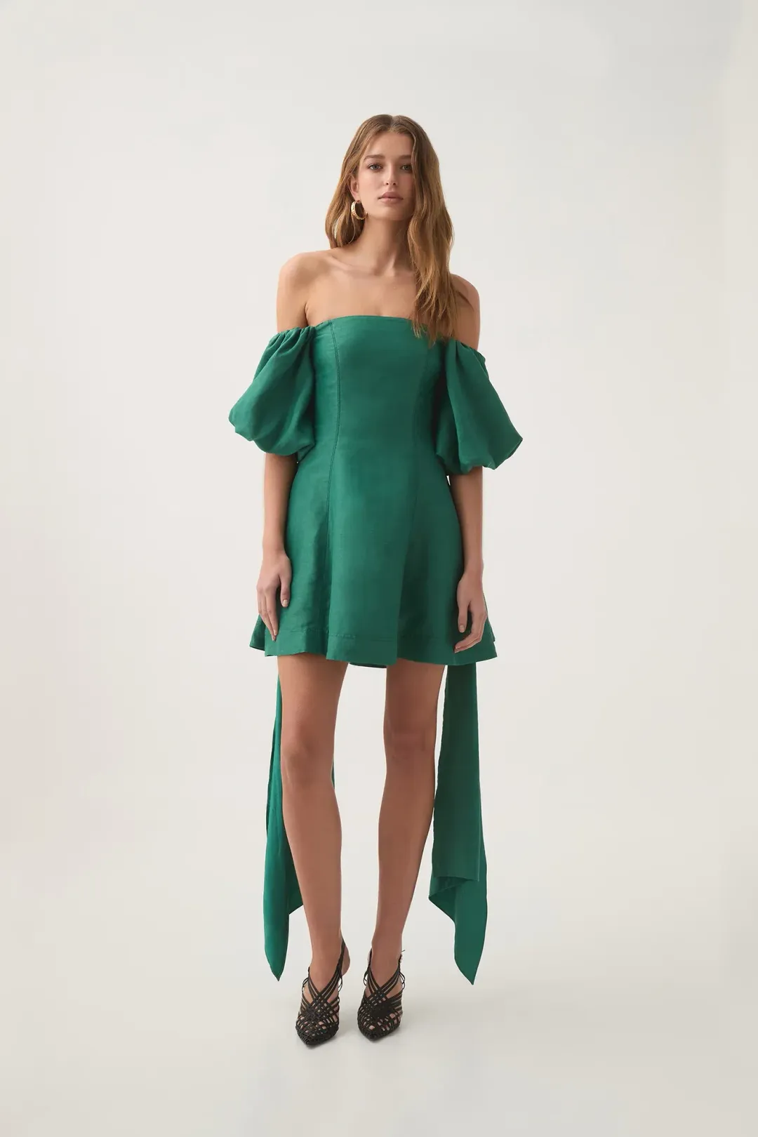 Aje Incarnation Mini Dress Emerald Size AU 8  for rent on The Volte - main image