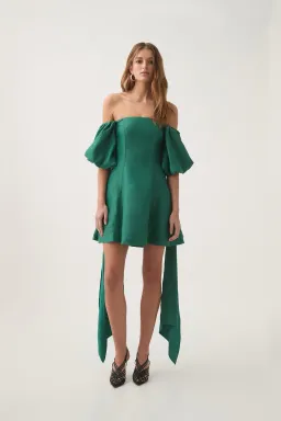 Aje Incarnation Mini Dress Emerald Size AU 8  for rent on The Volte - image 1
