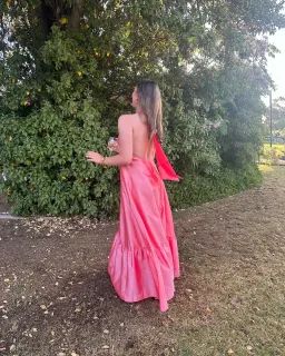 Hansen and Gretel Gateau Gown in Watermelon Size AU 8  for rent on The Volte - image 5