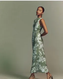 Reformation Casette Linen Dress Midi Linen Dress Floral Size AU 8 for rent on The Volte - image 3