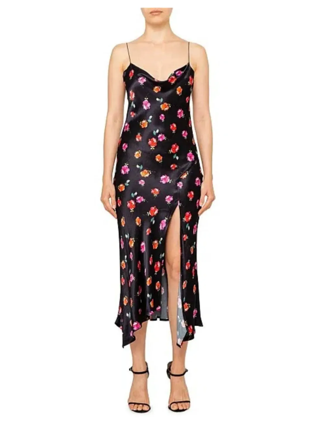 Bec & Bridge Floral Midi Dress Black Floral Size AU 6 for rent on The Volte - main image