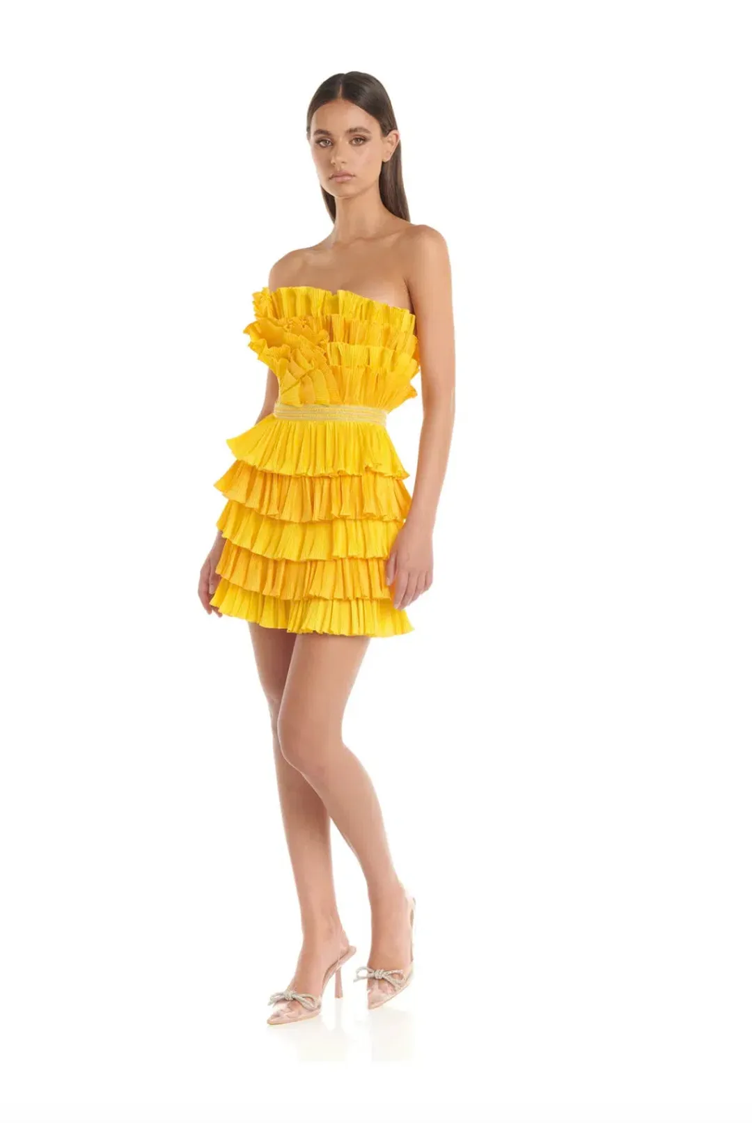 Eliya the Label Josephine Mini Dress in Yellow Size M / AU 10 for rent on The Volte - main image