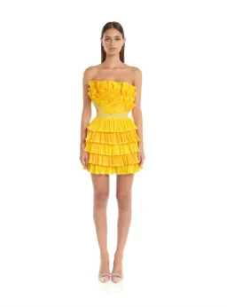 Eliya the Label Josephine Mini Dress in Yellow Size M / AU 10 for rent on The Volte - image 5