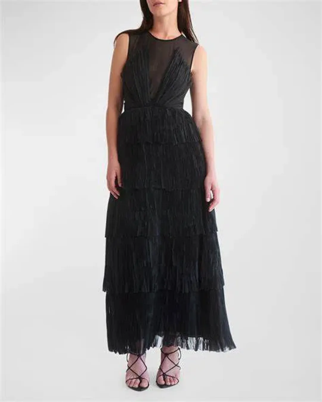 Aje Escapist Maxi Dress in Black Size AUS 6 for rent on The Volte - main image