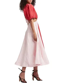 Aje Entwined Midi Dress Pink/Red Size 6 for rent on The Volte - image 4