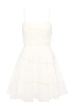 Aje Cinque Jacquard Mini Dress Ivory Size 10 for rent on The Volte - image 5