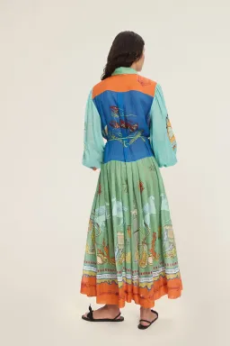 Alemais Surrealist Summer Ramie Shirtdress Multi Size 10 for rent on The Volte - image 3