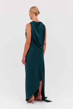 Bianca Spender Roma Silk Gown Petrol Size 3 / AU 12 for rent on The Volte - image 3