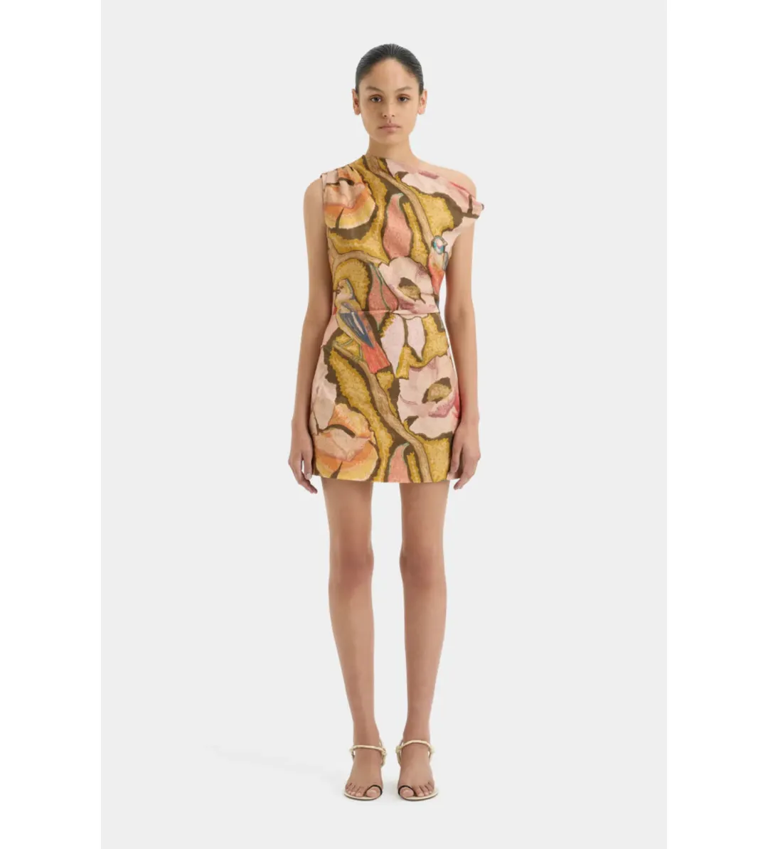 Sir the Label Talulah Knot Mini Dress Sanderling Floral Size 0P/AU 4  for rent on The Volte - main image