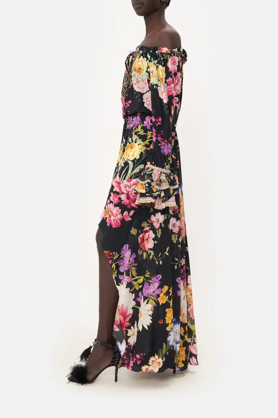 Camilla Drop Shoulder Split Maxi Dress Libertine Lady Size 16 for rent on The Volte - main image