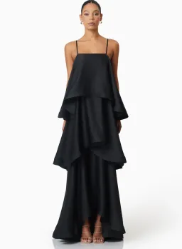 Elliatt Tilly Tiered Maxi Dress in Black Size S / AU 8 for rent on The Volte - image 1