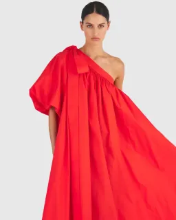 Oroton One Shoulder Dress in Red Size AU 10 for rent on The Volte - image 4