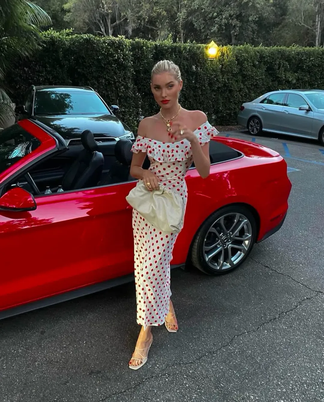 Realisation Par Claudia Dress in Super Dot White Red Size M (AU 10-12) for rent on The Volte - main image