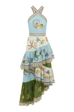 Alemais Bath House Ruffle Midi Dress Multi Size 12 for rent on The Volte - image 6