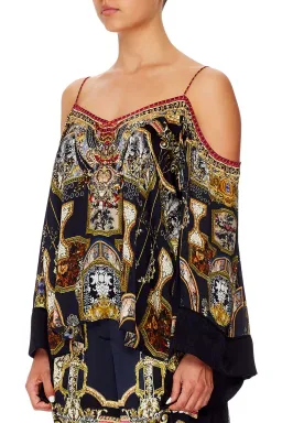 Camilla Flare Sleeve Top Midnight Meeting Size M / AU 12 for rent on The Volte - image 4