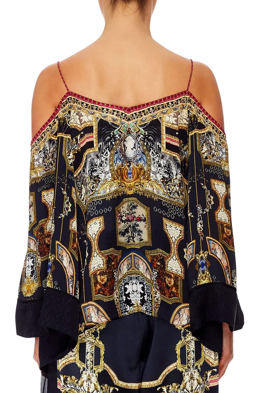 Camilla Flare Sleeve Top Midnight Meeting Size M / AU 12 for rent on The Volte - main image