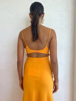 By Johnny Callia Wire Midi Dress in Apricot Orange Size 6 for rent on The Volte - image 7