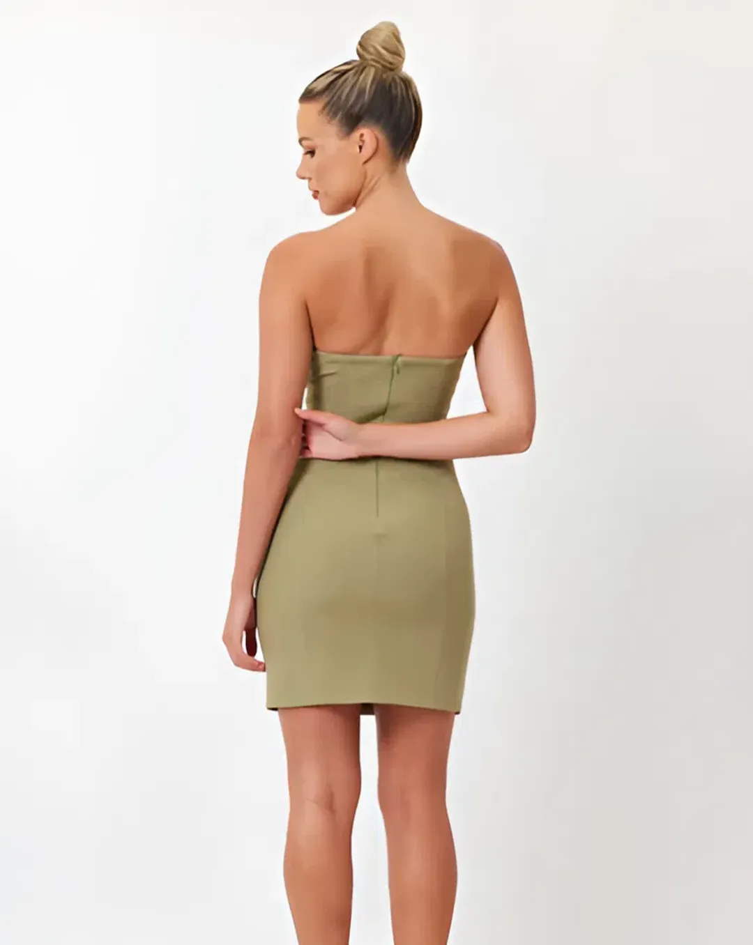 Bianca & Bridgett Nicola Strapless Mini Dress Green Size XL / AU 14 for rent on The Volte - main image
