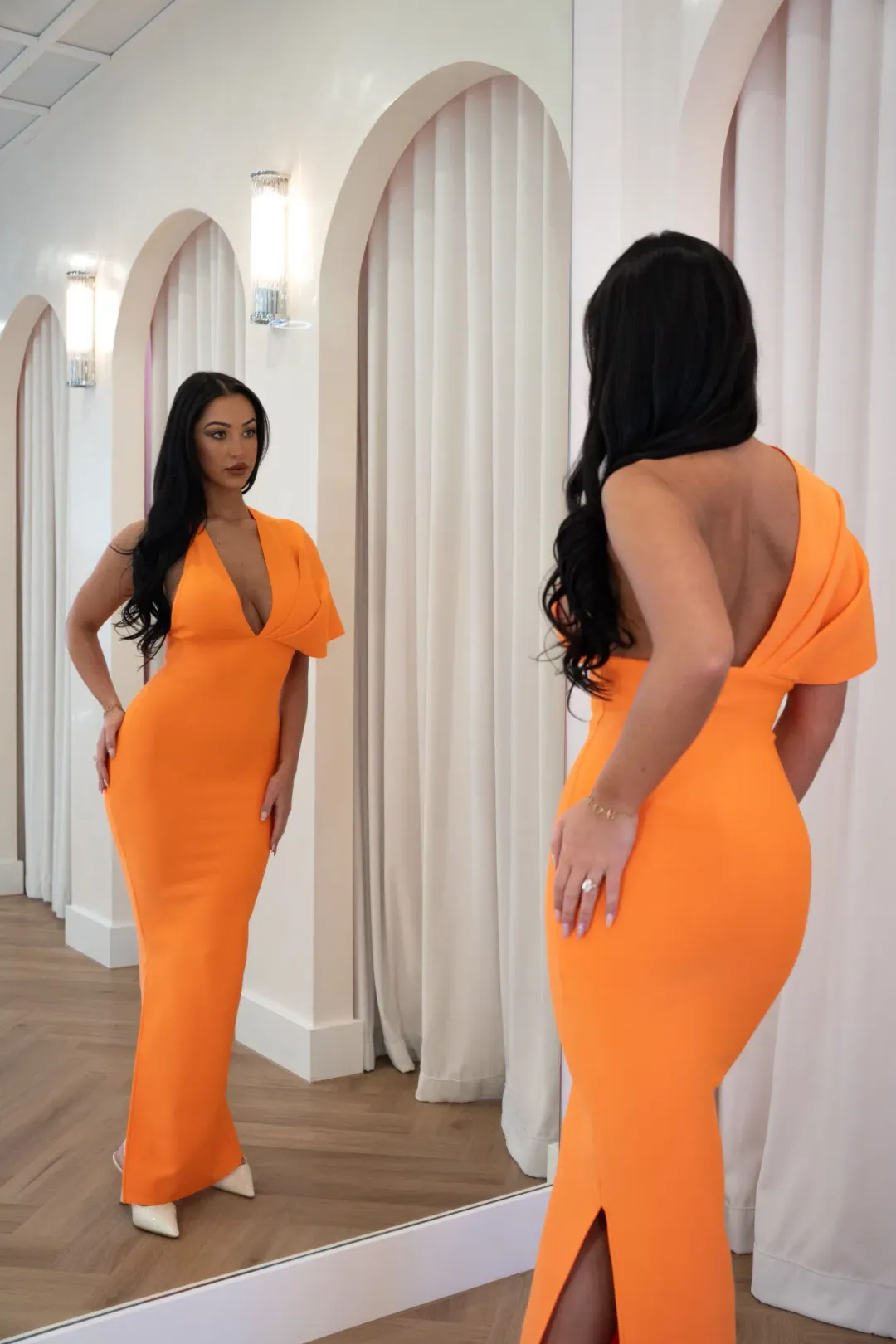Catwalk Connection Lucia Bandage Dress Orange Size S / AU 8 for rent on The Volte - main image