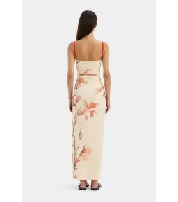 Sir the Label Hana Ruched Midi Dress Gladioli Print Size 2 / AU 10 for rent on The Volte - image 3