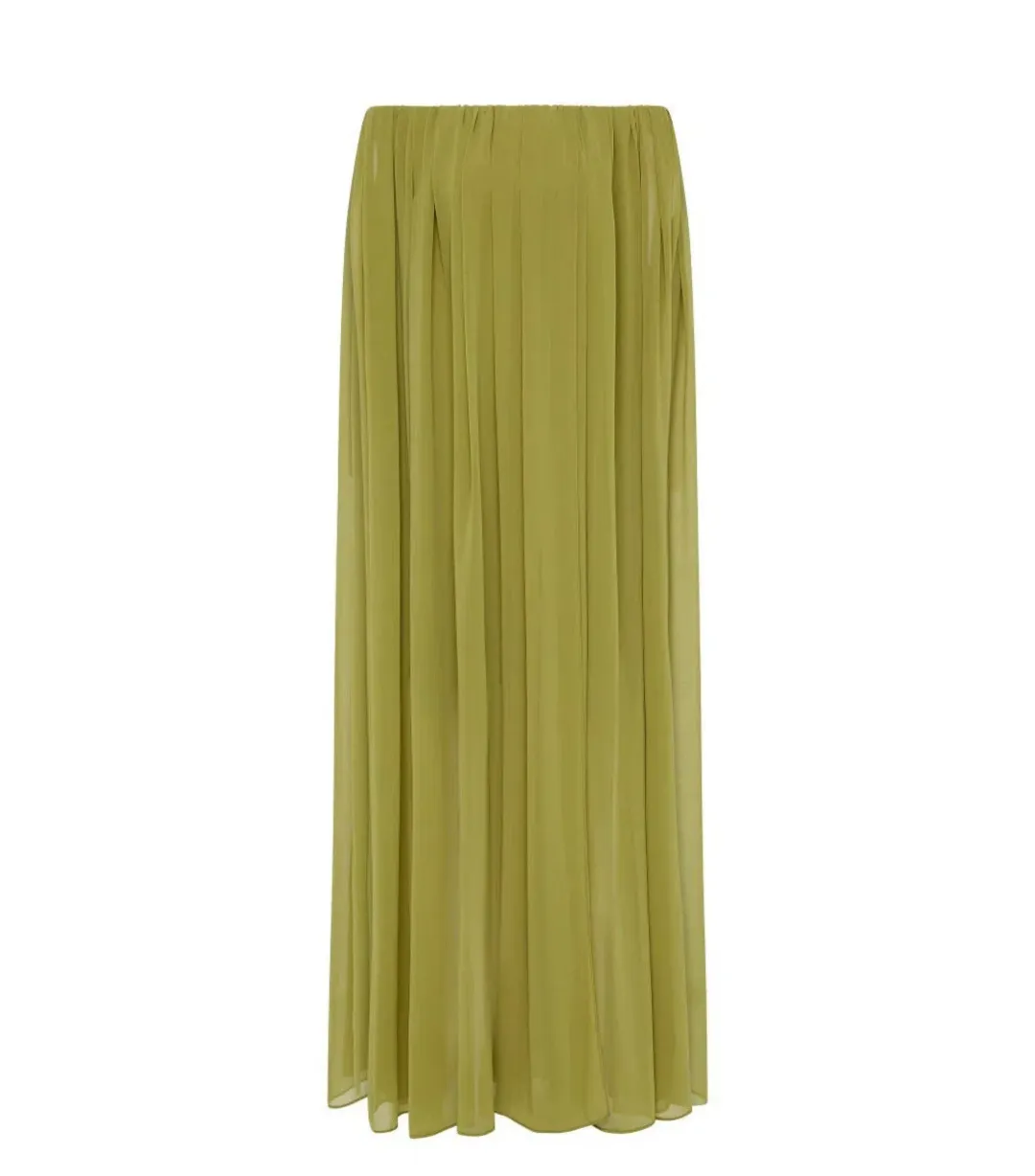 Sass & Bide Claret Maxi Dress Olive Green Size AU 6 for rent on The Volte - main image