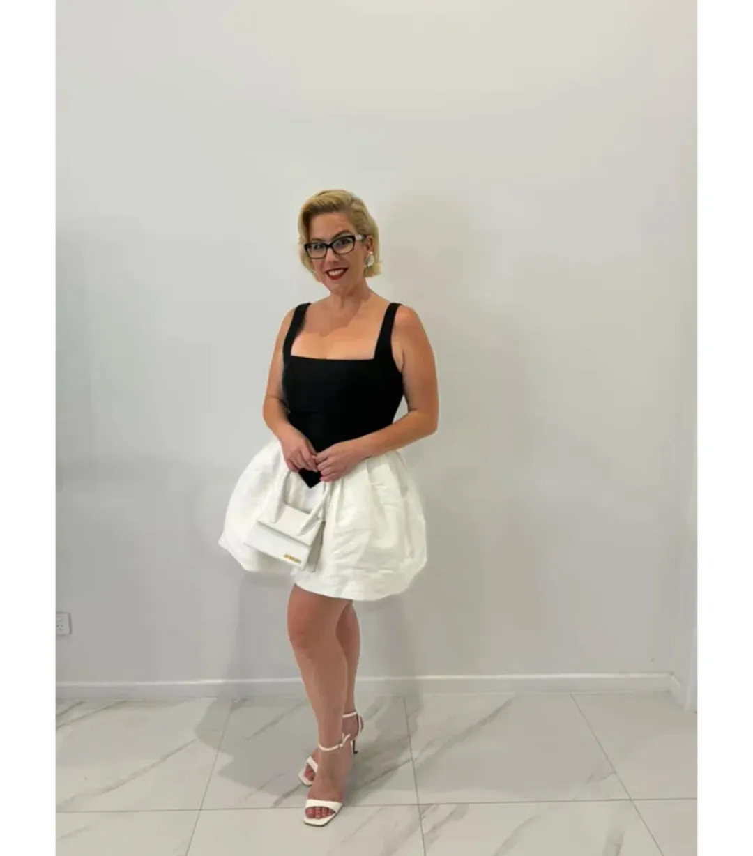 Bianca & Bridgett Alba Mini Dress Black/White Size AU 10  for rent on The Volte - main image