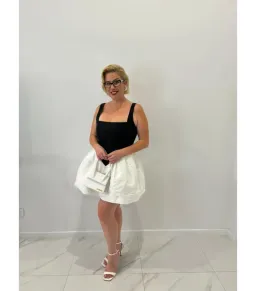 Bianca & Bridgett Alba Mini Dress Black/White Size AU 10  for rent on The Volte - image 5