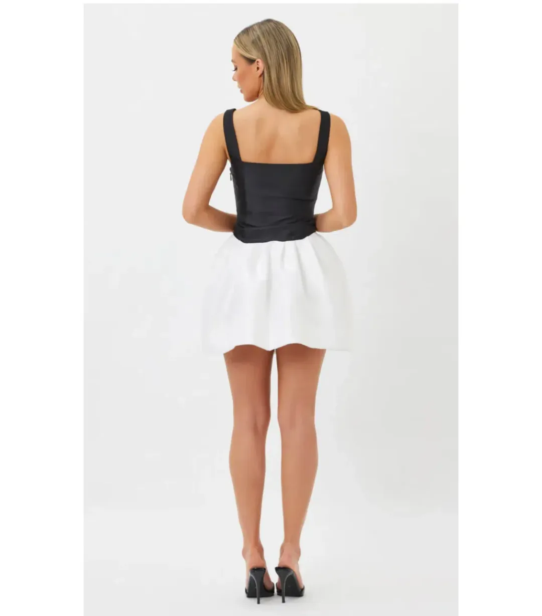 Bianca & Bridgett Alba Mini Dress Black/White Size AU 10  for rent on The Volte - main image