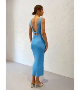 Bec & Bridge Sorbet Summer Midi Dress Azure Blue Size AU 8 for rent on The Volte - image 2