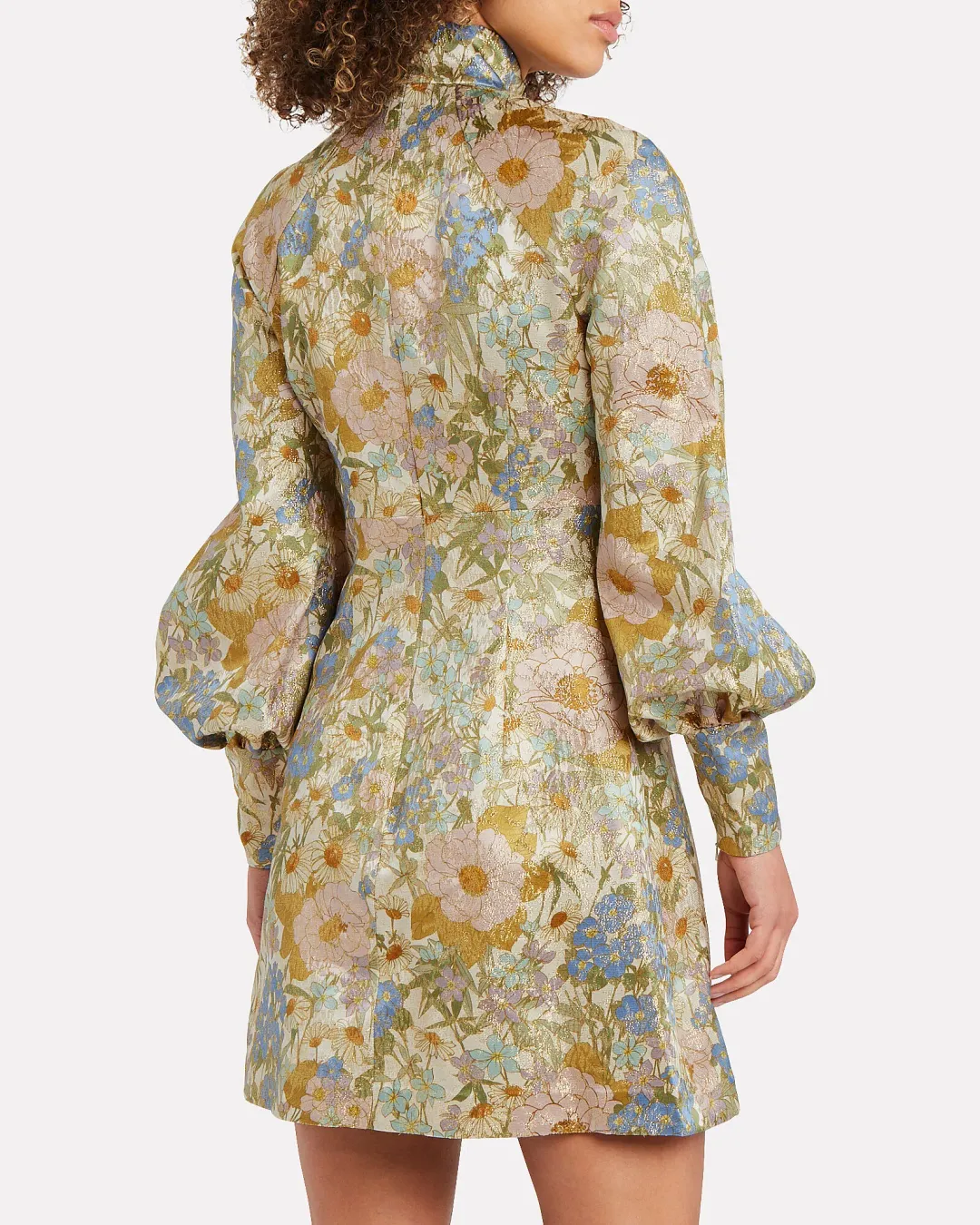 Zimmermann Super Eight Floral Brocade Buttoned Mini Dress Multi Size 2 / AU 12 for rent on The Volte - main image