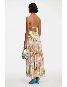 Acler Leasgill Midi Dress in Cubist Canyon Size 8 for rent on The Volte - image 3