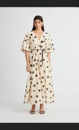 Sheike Audrey spot mesh maxi dress size 18 for rent on The Volte - image 3