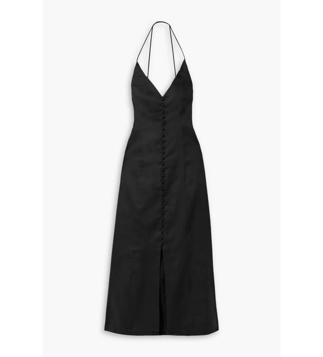 Zimmermann Halcyon Linen Midi Dress Black  Size 4 / AU 16 for rent on The Volte - main image