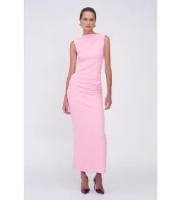 Suboo Jacqui Rouched Front Midi Dress Pink Size 8 for rent on The Volte - image 1