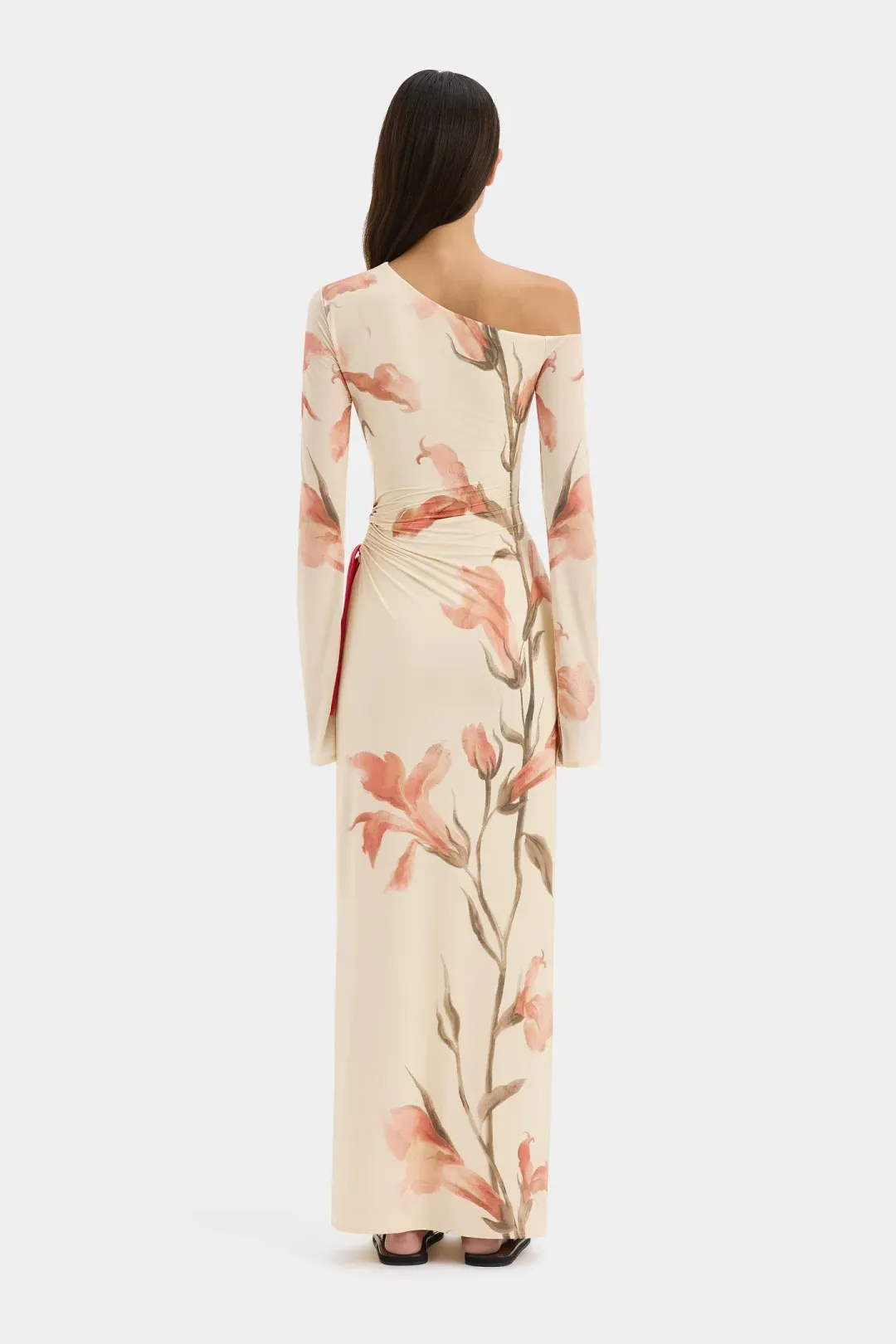 Sir the Label Hana Tie Maxi Dress Gladioli Print Size 1/Au 8 for rent on The Volte - main image