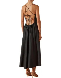 Shona Joy Andrea Low Open Back Midi Dress Black Size 6 for rent on The Volte - image 4