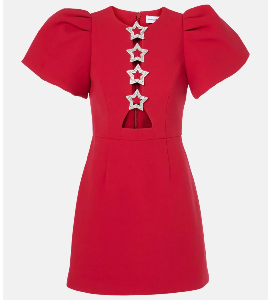 Rebecca Vallance Akari Puff Sleeve Mini Dress Red Size 6 for rent on The Volte - main image