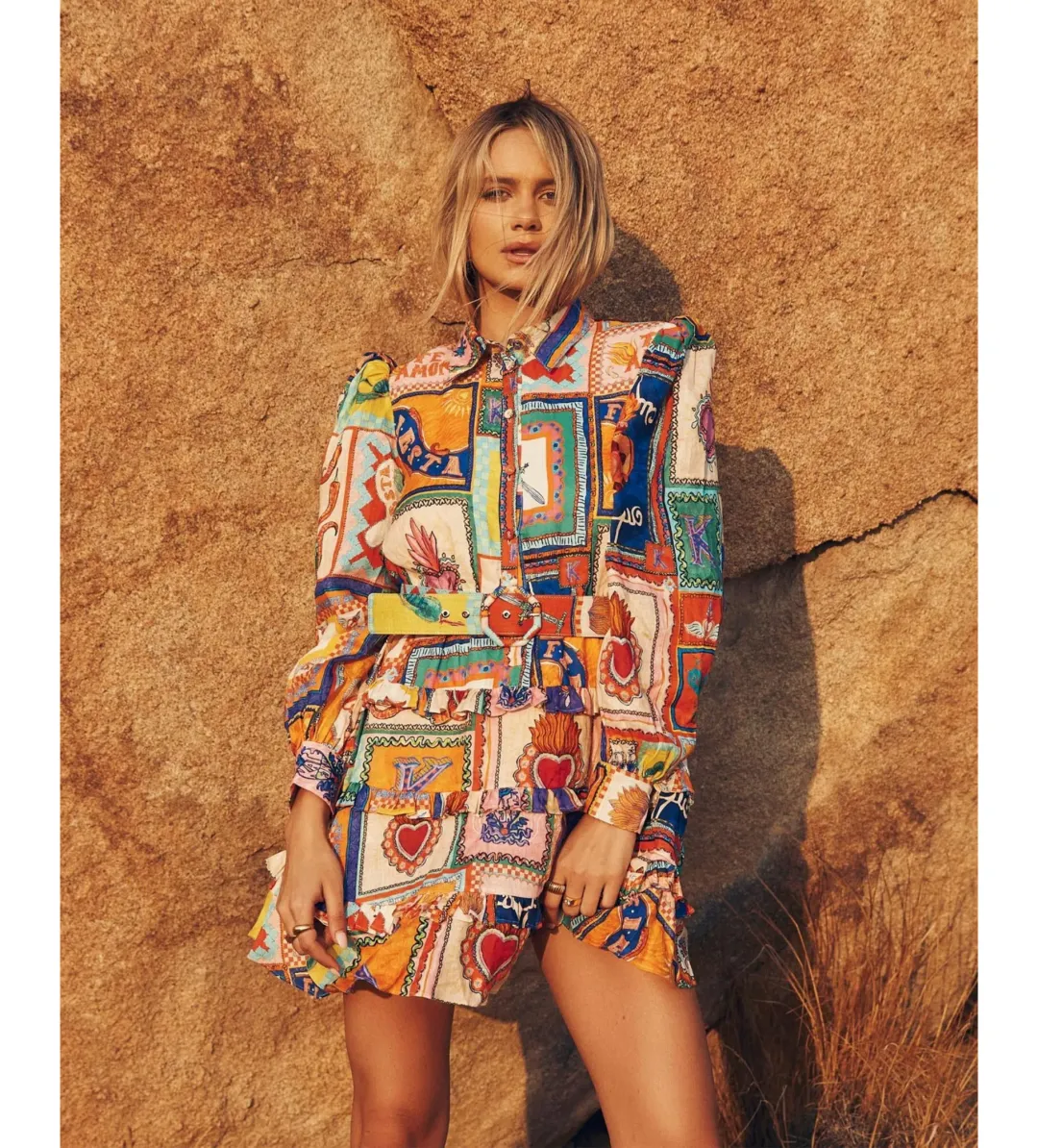 Kate Ford Viatoris Layered Dress Print Size 10  for rent on The Volte - main image