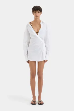 Sir The Label Zaria Shirt Dress Ivory Size 8  for rent on The Volte - image 2