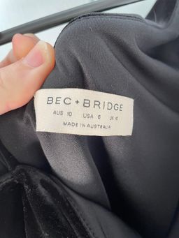 Bec and Bridge Oliviane Velvet Asymmetrical Midi Black Size 10 for rent on The Volte - image 6