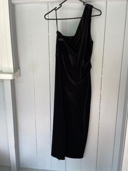 Bec and Bridge Oliviane Velvet Asymmetrical Midi Black Size 10 for rent on The Volte - image 4