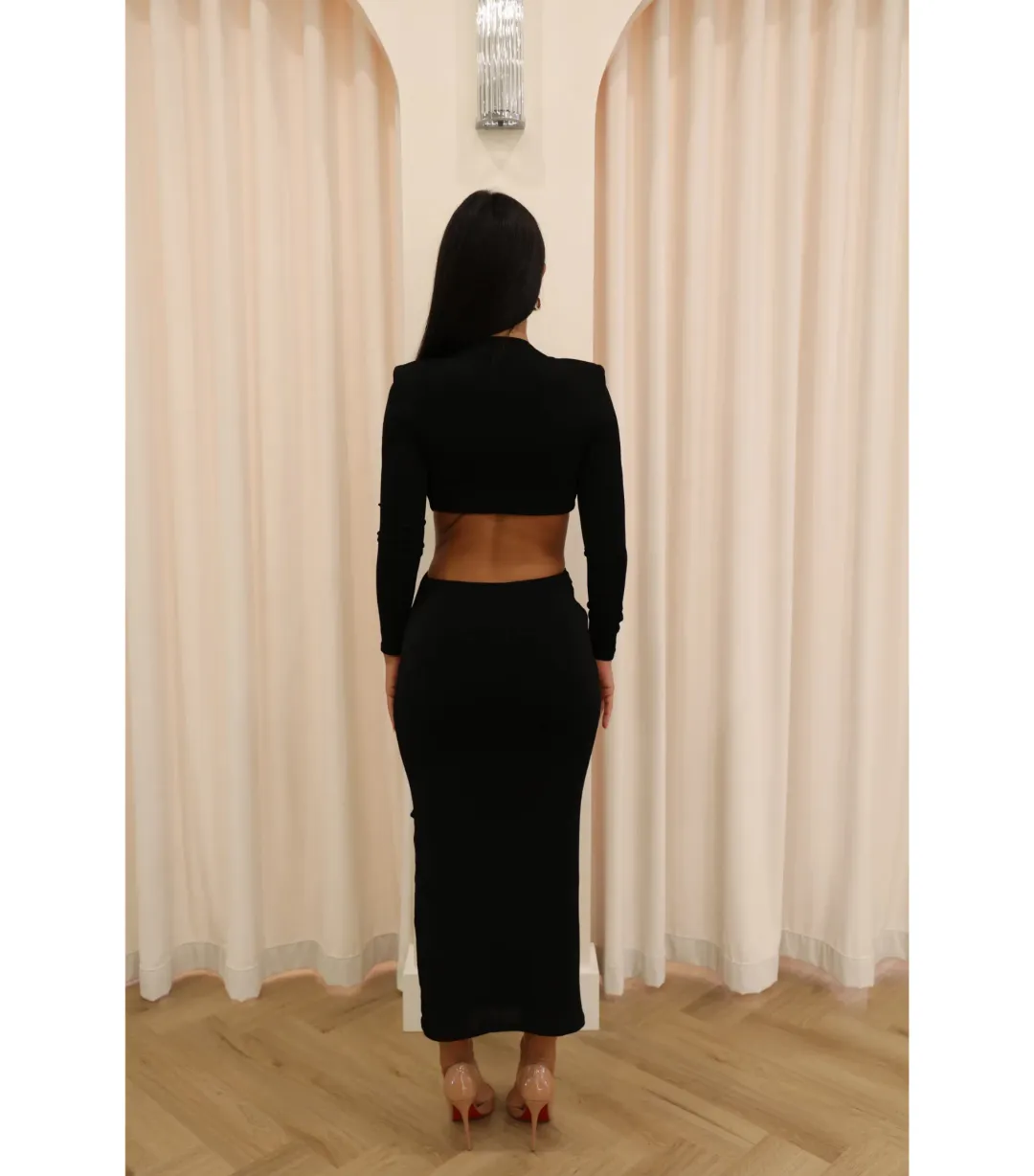 Misha Scarlette Dress in Black Size 6/XS for rent on The Volte - main image