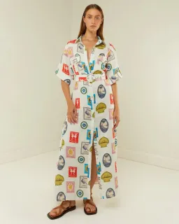 Palm Noosa Memento Maxi Dress in Holiday Stamp Size 8 for rent on The Volte - image 1