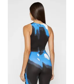 Maniere De Voir Body Print Racer Top and Pants White/Blue Size M / AU 10 for rent on The Volte - image 3