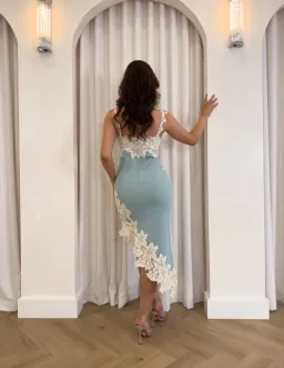 Elle Zeitoune Isabella Dress Powder Blue Size S / AU 8 for rent on The Volte - image 3