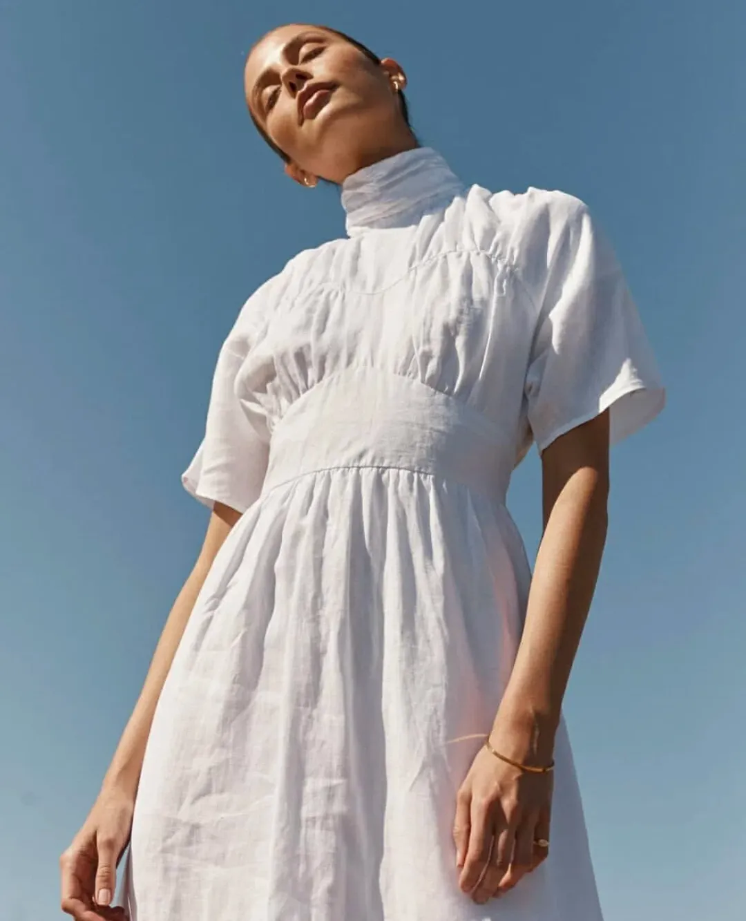 Dissh Elise Midi Dress White Size 12 for rent on The Volte - main image