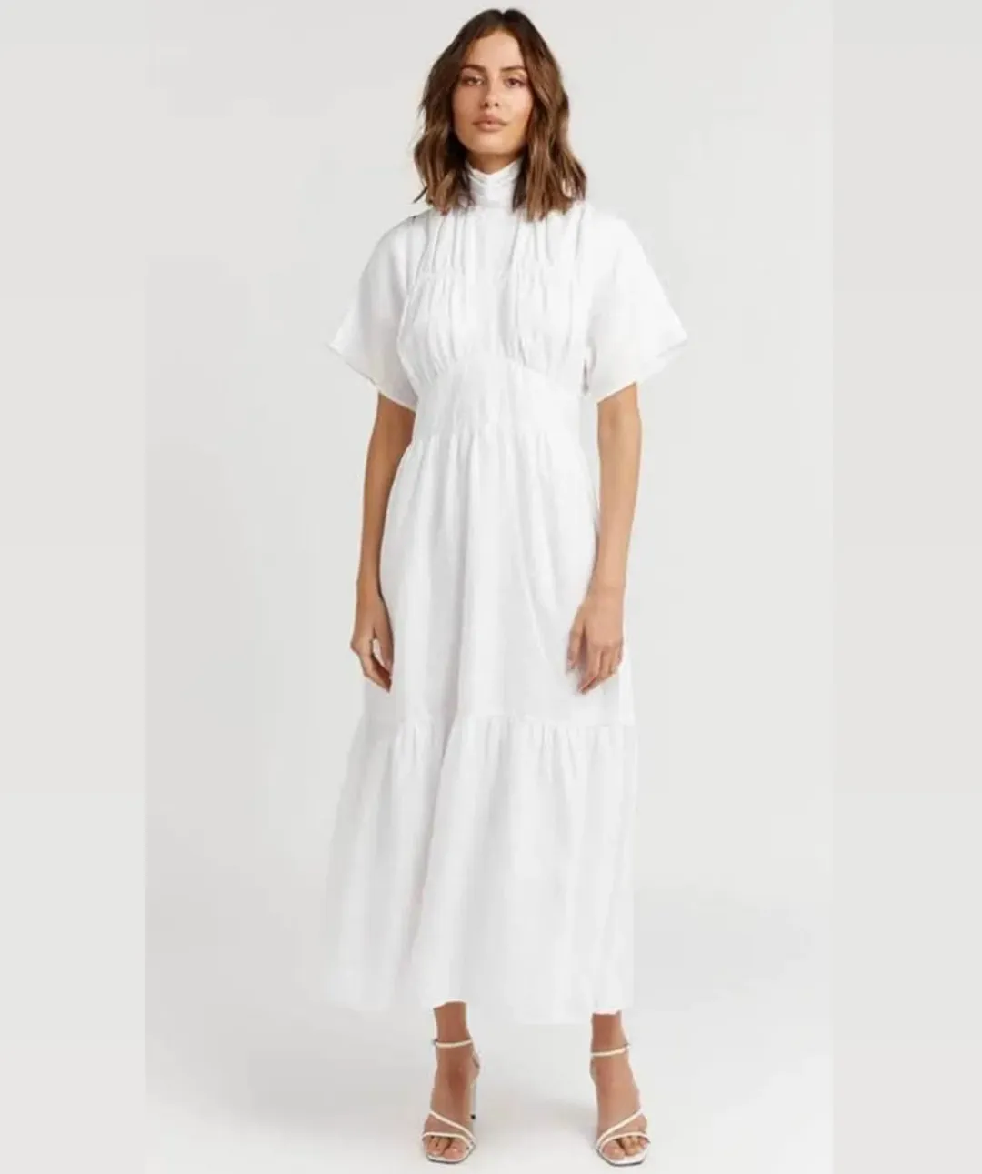 Dissh Elise Midi Dress White Size 12 for rent on The Volte - main image