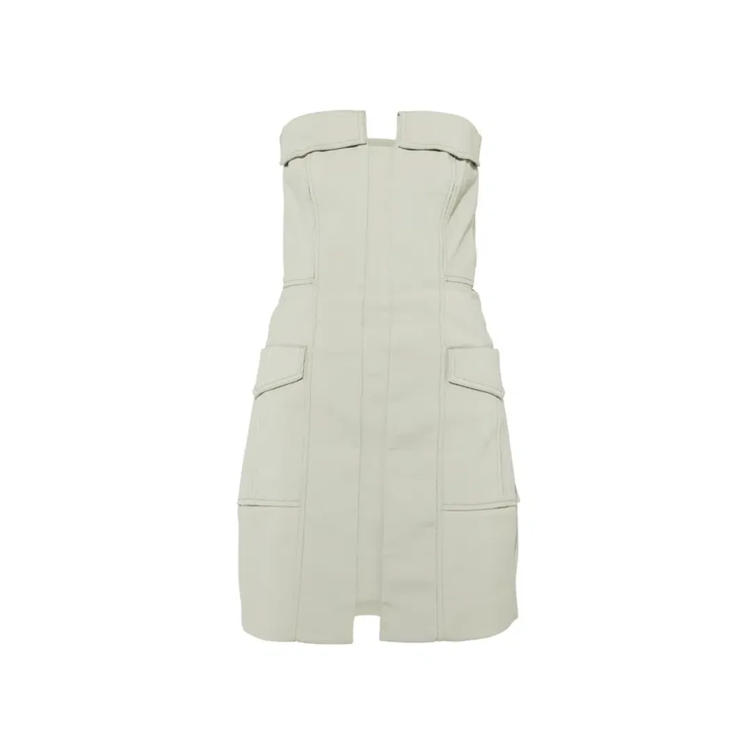 Dion Lee Pocket Bustier Mini Dress Green Size L / AU 12  for rent on The Volte - main image